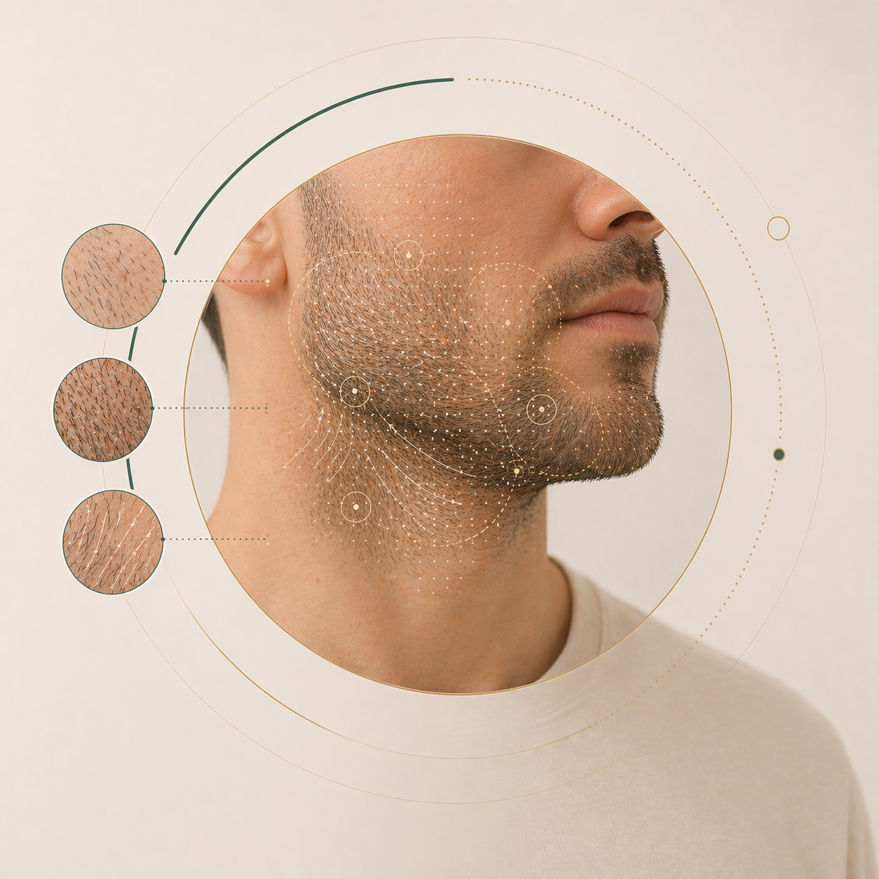 Αποκατάσταση τριχοφυΐας προσώπου, εξατομικευμένα σχεδιασμένη.